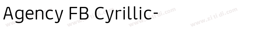 Agency FB Cyrillic字体转换